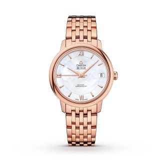 designer di moda Omega De Ville Prestige Co-Axial 32.7mm Orologio da donna Oro rosa 18ct O42450332005002