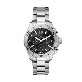 designer di moda TAG Heuer Aquaracer Cronografo 40mm Uomo Orologio Nero Acciaio Inox CBP1110.BA0627