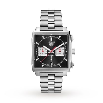 designer di moda TAG Heuer Monaco Calibre Heuer 02 39mm Orologio da uomo in acciaio CBL2113.BA0644