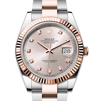 designer di vendita calda Rolex Datejust 41 Ostrica e oro Everose M126331-0007