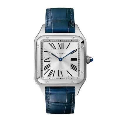 designer replica Orologio Cartier Santos-Dumont Modello grande Movimento al quarzo Acciaio Pelle Alligatore WSSA0022