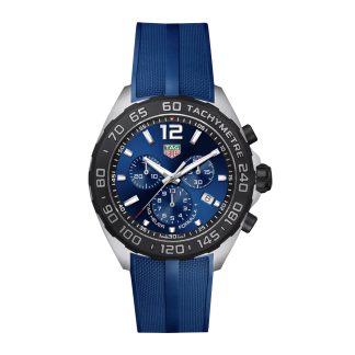 designer replica TAG Heuer Formula 1 Cronografo 43mm Uomo Orologio in gomma blu CAZ101AV.FT8077