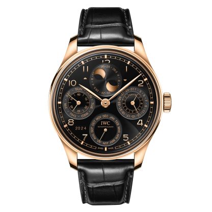 lusso a buon mercato IWC Portugieser Calendario Perpetuo 44 Ossidiana Alligatore IW503702