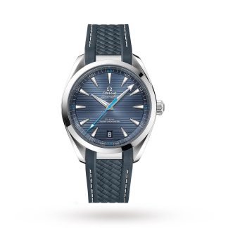 lusso a buon mercato Omega Seamaster Aqua Terra 150M Uomo Quadrante Blu 41mm Automatico Orologio Co-Axial Gomma O22012412103002