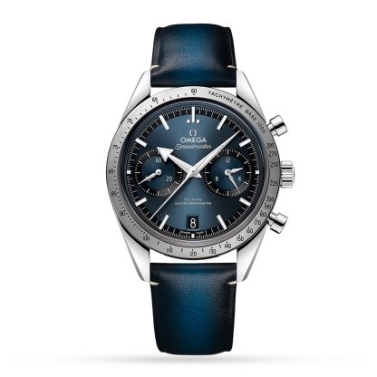 lusso a buon mercato Omega Speedmaster 57 Co-Axial Master Chronometer Chronograph 40.5mm Orologio Uomo Pelle Blu O33212415103001