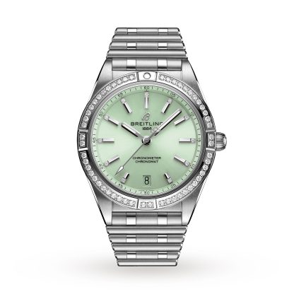 lusso all'ingrosso Breitling Chronomat Automatic 36 Orologio verde menta Acciaio inossidabile A10380591L1A1