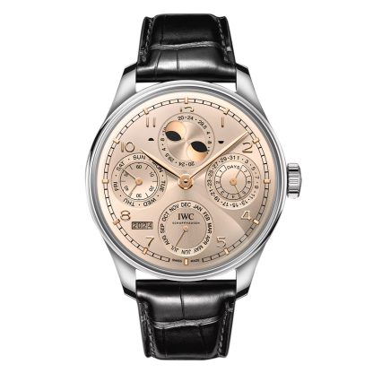 lusso all'ingrosso IWC Portugieser Calendario Perpetuo 44 Dune Alligatore IW503704