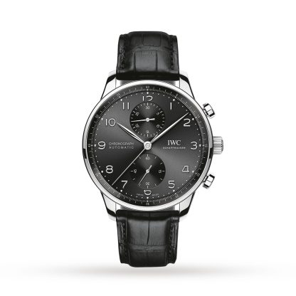 lusso all'ingrosso IWC Portugieser Cronografo Alligatore IW371609