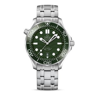 lusso all'ingrosso Omega Seamaster Diver 300m Co-Axial Master Chronometer 42mm Orologio Uomo Verde Acciaio Inox O21030422010001