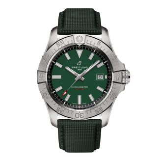 lusso all'ingrosso Orologio Breitling Avenger Automatic 42mm Uomo Pelle Verde Vitello A17328101L1X1