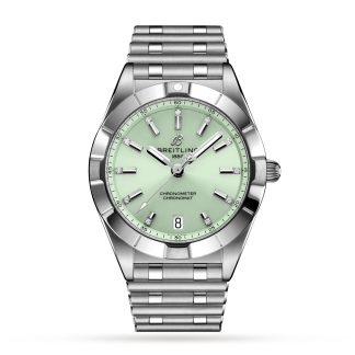 lusso di alta qualità Breitling Chronomat 32 Orologio in acciaio inossidabile verde menta Acciaio inossidabile A77310101L1A1