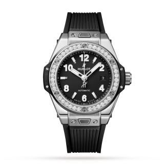 lusso di alta qualità Hublot Big Bang One Click Acciaio Diamanti 33mm Orologio Gomma 485.SX.1170.RX.1204