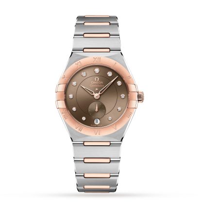 lusso di alta qualità Omega Constellation Co-Axial Master Chronometer Piccoli Secondi 34mm Orologio da donna in acciaio inossidabile e oro rosa 18ct O13120342063001