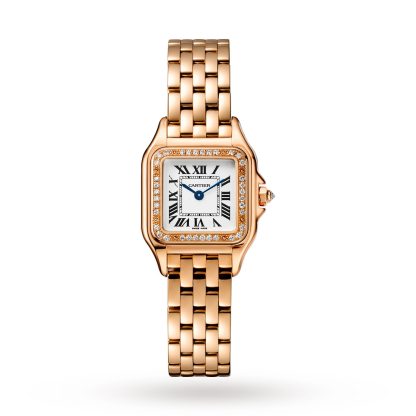 lusso di alta qualità Orologio Cartier Panthère De Cartier Modello Piccolo Movimento al quarzo Oro Rosa Diamanti Oro Rosa WJPN0008