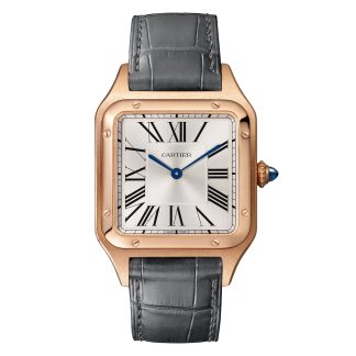 lusso di alta qualità Orologio Cartier Santos-Dumont Modello grande Movimento al quarzo Pelle d'oro rosa Alligatore WGSA0021