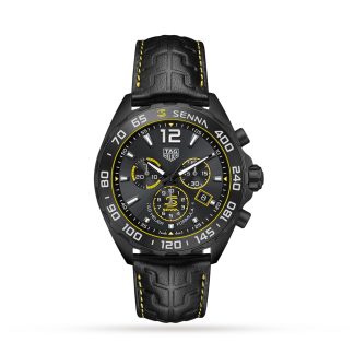 lusso di alta qualità TAG Heuer Formula 1 Senna Edizione Speciale 43 mm Orologio da uomo in pelle di vitello CAZ101AJ.FC6487