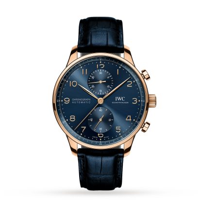 lusso falso IWC Portugieser Cronografo in pelle IW371614