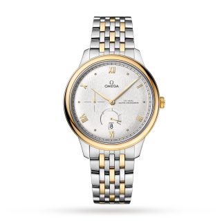 lusso falso Omega De Ville Prestige Cronometro Assiale Riserva di Carica 41mm Orologio da uomo in acciaio inossidabile e oro giallo 18ct O43420412102001