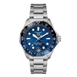 lusso falso TAG Heuer Aquaracer Professional 300 GMT 42mm Orologio da uomo in acciaio inossidabile blu WBP5114.BA0013