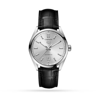 lusso falso TAG Heuer Carrera Tre Lancette Automatico Uomo 39mm Orologio in Alligatore WBN2111.FC6505