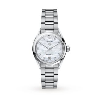 lusso falso TAG Heuer Carrera a tre lancette 29 mm Orologio automatico da donna in acciaio WBN2412.BA0621