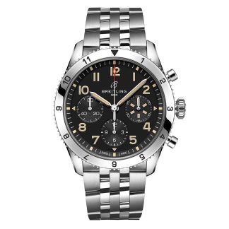 moda lusso Breitling Classic AVI Cronografo 42 P-51 Mustang Orologio in acciaio inox A233803A1B1A1