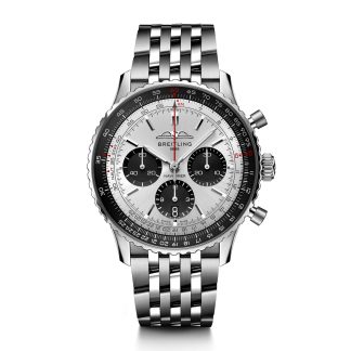 moda lusso Breitling Navitimer B01 Cronografo 43 Argento Orologio in acciaio AB0138241G1A1