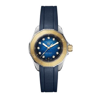 moda lusso TAG Heuer Aquaracer Professional 200 30mm Orologio da donna in gomma e pelle blu WBP2450.FT6215