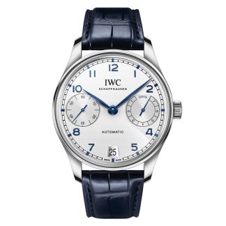 polso falso IWC Portugieser Automatic 42 Argento Alligatore IW501702