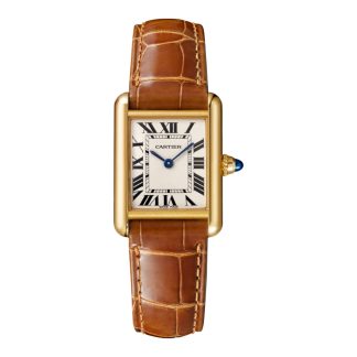 polso falso Orologio Cartier Tank Louis Cartier Modello piccolo Movimento al quarzo Oro giallo Pelle Alligatore W1529856