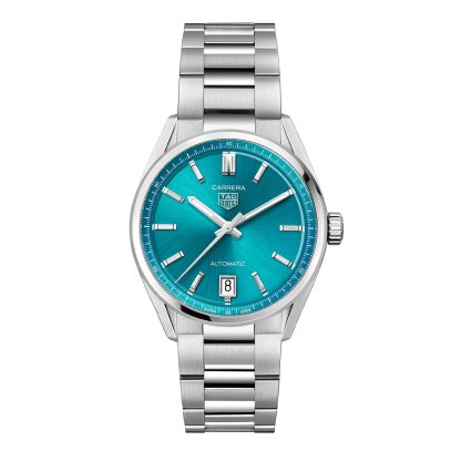 polso falso TAG Heuer Carrera Date 36mm Orologio Unisex Turchese Acciaio Inox WBN2316.BA0001