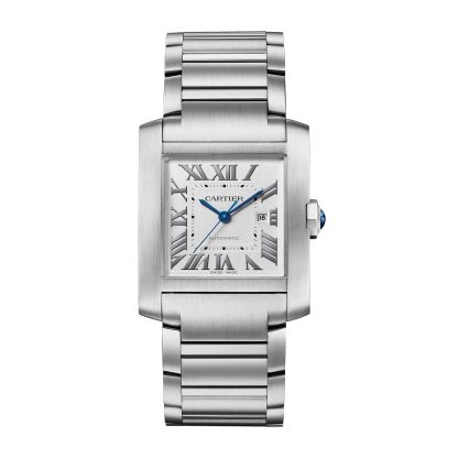 replica di lusso Orologio Cartier Tank Française Modello Grande Movimento meccanico automatico Acciaio WSTA0067