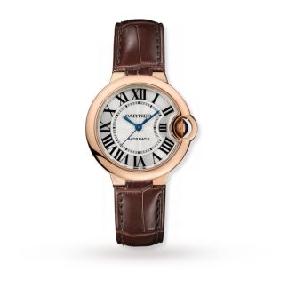 vendita calda designer Orologio Cartier Ballon Bleu De Cartier 33 mm Movimento automatico Oro rosa Pelle Alligatore W6920097