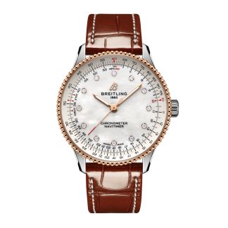 vendita calda designer Orologio da donna Breitling Navitimer 36mm Bianco Madreperla Alligatore U17327211A1P1