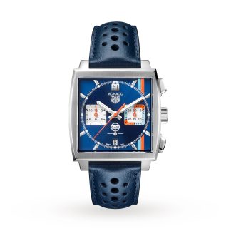 vendita calda designer TAG Heuer Monaco Gulf Edizione Speciale 39 mm Orologio da uomo in pelle CBL2115.FC6494