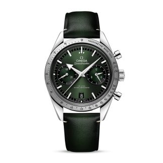 vendita calda di lusso Omega Speedmaster 57 Co-Axial Master Chronometer Chronograph 40.5mm Orologio Uomo Pelle Verde O33212415110001